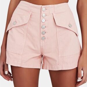 NWT VERONICA BEARD Rosewood Robbie Button-Front Shorts